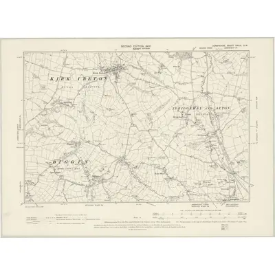 1898 Map of Derbyshire XXXIX.SW, 1900 Print