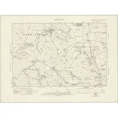 1920 Map of Derbyshire XXXIX.SW, 1924 Print