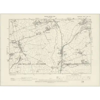 1898 Map of Derbyshire XXXV.NE, 1900 Print