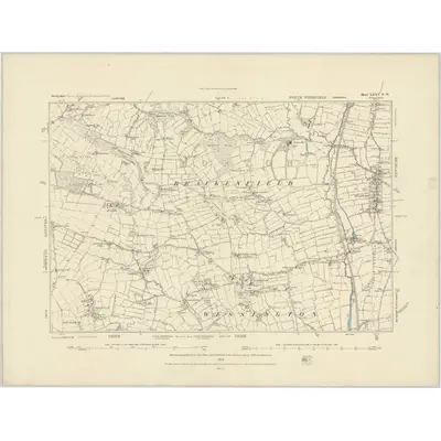 1879 Map of Derbyshire XXXV.NW, 1884 Print