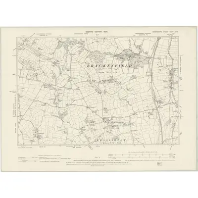 1897 Map of Derbyshire XXXV.NW, 1900 Print