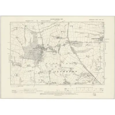1898 Map of Derbyshire XXXV.SE, 1900 Print