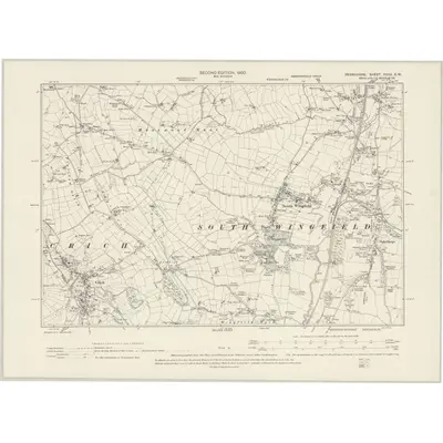 1898 Map of Derbyshire XXXV.SW, 1900 Print