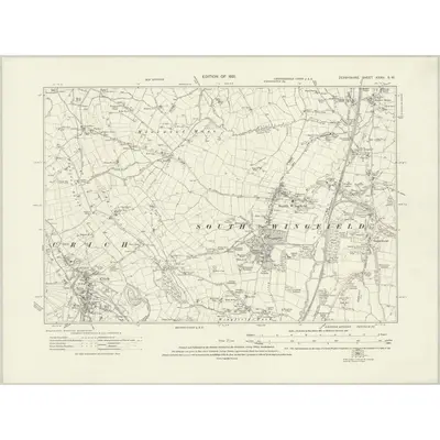 1913 Map of Derbyshire XXXV.SW, 1921 Print