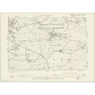1898 Map of Derbyshire XXXVI.NW, 1900 Print