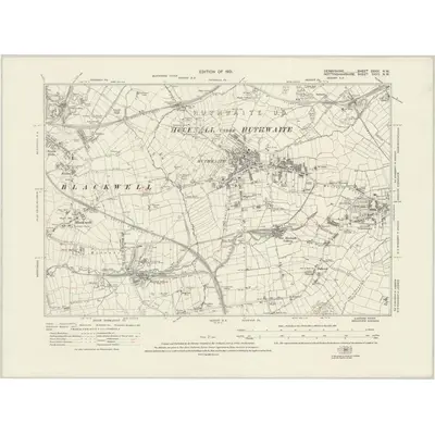1914 Map of Derbyshire XXXVI.NW, 1921 Print