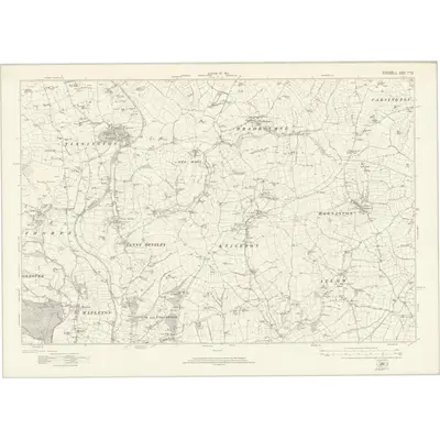 1920 Map of Derbyshire XXXVIII, 1924 Print