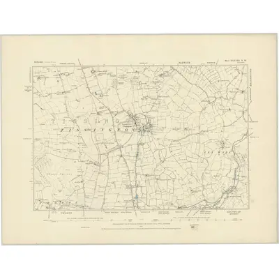 1879 Map of Derbyshire XXXVIII.NW, 1884 Print