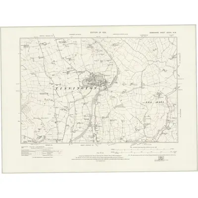 1920 Map of Derbyshire XXXVIII.NW, 1924 Print