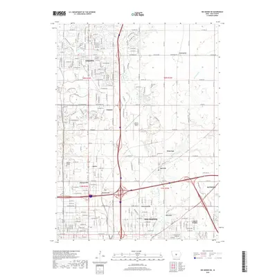 2018 Map of Des Moines NE, 2018 Print