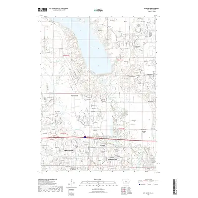 2018 Map of Des Moines NW, 2018 Print