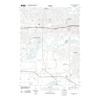 2010 Map of Des Moines SW, 2010 Print