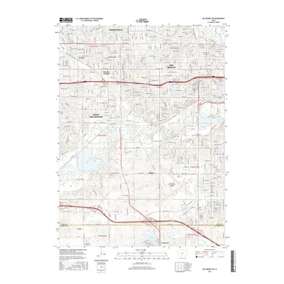 2015 Map of Des Moines SW, 2015 Print