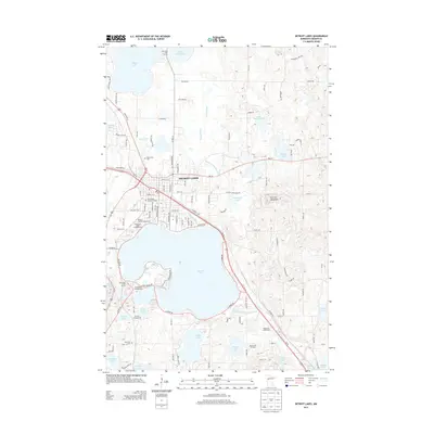 2013 Map of Detroit Lakes, 2013 Print