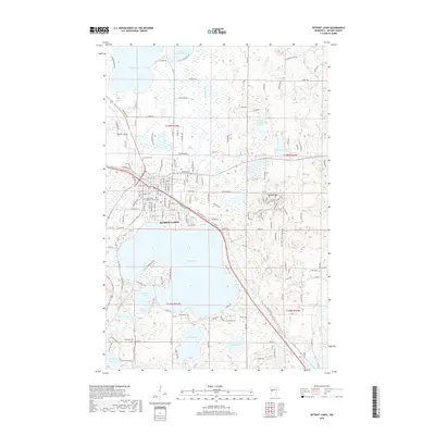 2019 Map of Detroit Lakes, 2019 Print