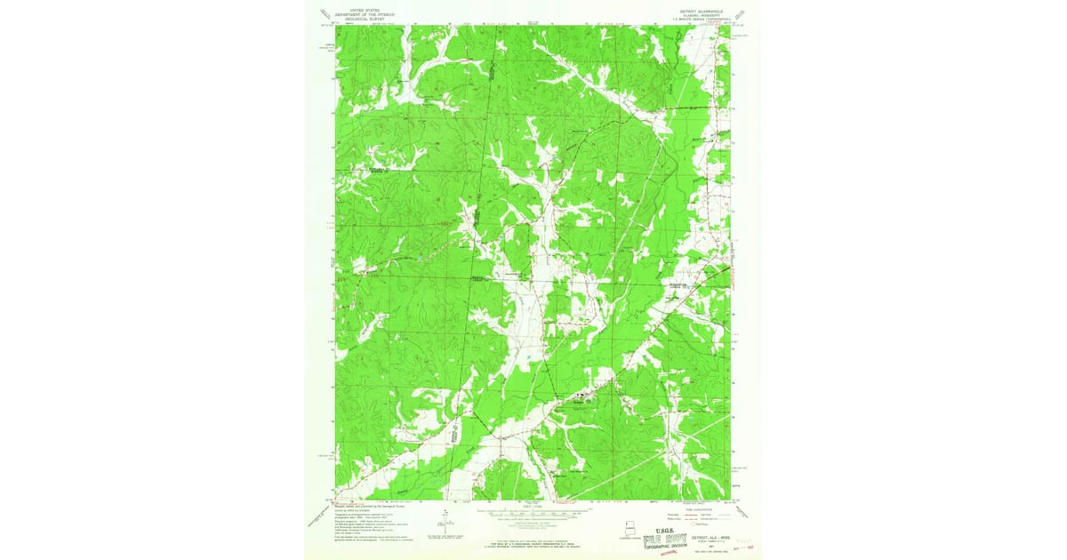 1967 Map of Detroit, AL — High-Res | Pastmaps