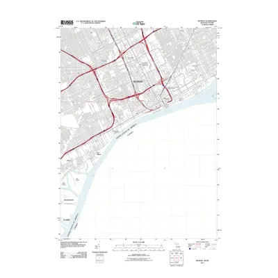 2011 Map of Detroit, 2011 Print