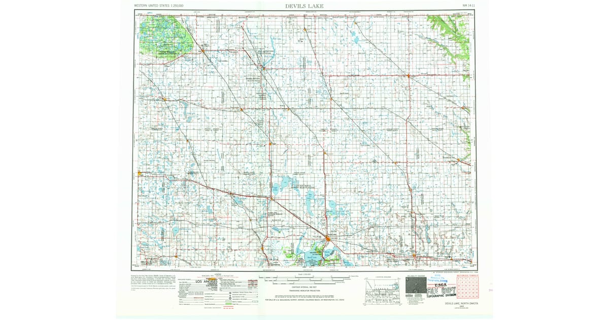 1950s Maps of Lawton ND Pastmaps - Devils Lake Ramsey County Nd Usgs Topo 1953 P1968 Og 1200x630