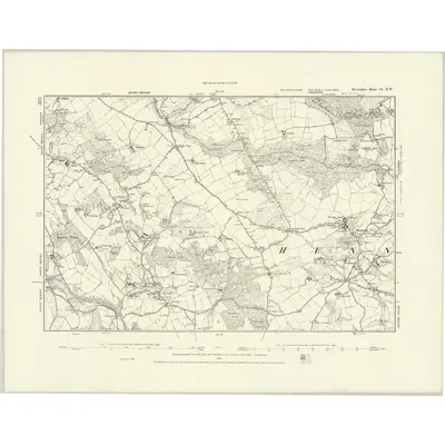 1887 Map of Devonshire CI.NW, 1888 Print