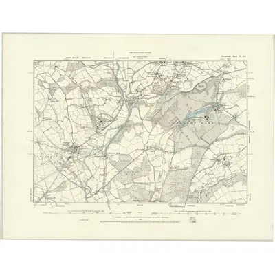 1887 Map of Devonshire CI.SE, 1888 Print