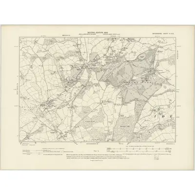 1904 Map of Devonshire CI.SE, 1906 Print