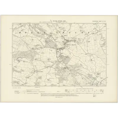 1904 Map of Devonshire CI.SW, 1906 Print
