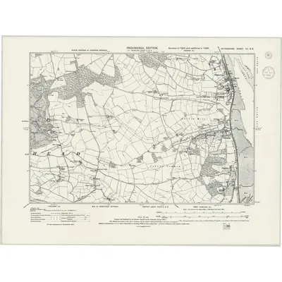 1938 Map of Devonshire CII.NE, 1944 Print