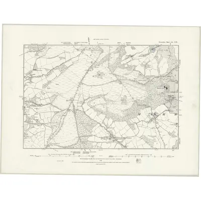 1888 Map of Devonshire CII.NW, 1889 Print