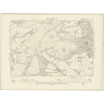 1904 Map of Devonshire CII.NW, 1906 Print