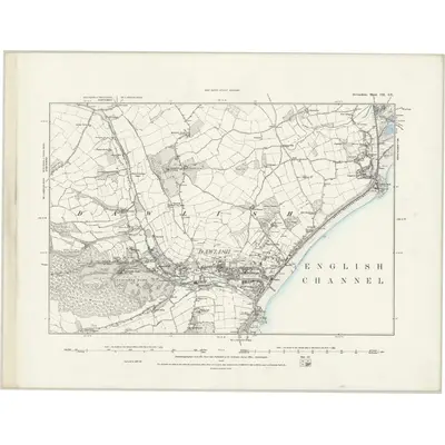 1887 Map of Devonshire CII.SE, 1889 Print