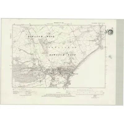1933 Map of Devonshire CII.SE, 1935 Print
