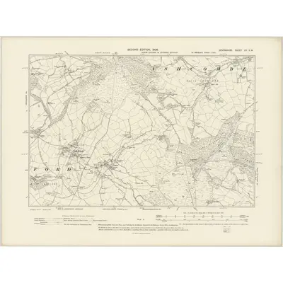 1904 Map of Devonshire CII.SW, 1906 Print