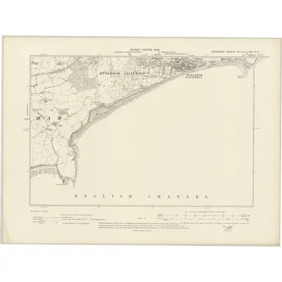 1903 Map of Devonshire CIII.NE & CIIIa.NW, 1906 Print