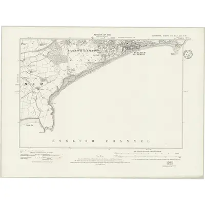 1933 Map of Devonshire CIII.NE & CIIIa.NW, 1935 Print