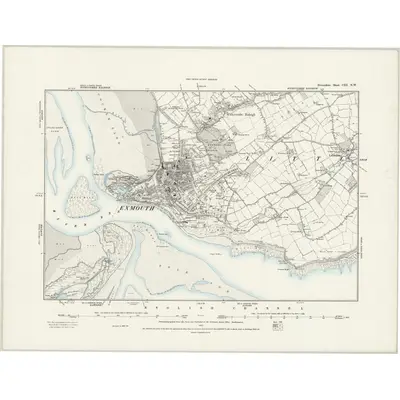 1887 Map of Devonshire CIII.NW, 1889 Print