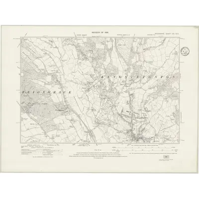 1933 Map of Devonshire CIX.NE, 1935 Print