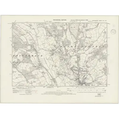 1938 Map of Devonshire CIX.NE, 1944 Print