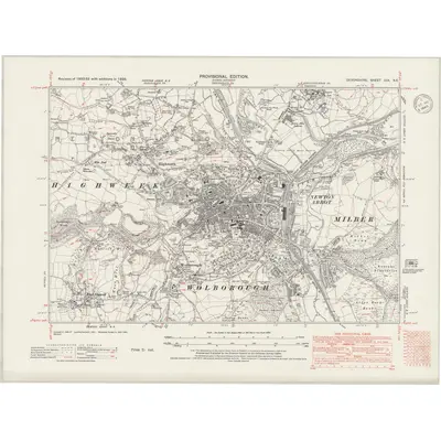1938 Map of Devonshire CIX.SE, 1945 Print