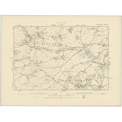 1886 Map of Devonshire CIX.SW, 1887 Print