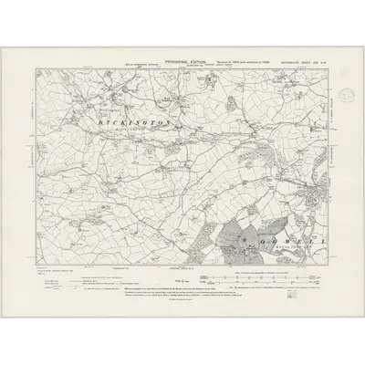 1938 Map of Devonshire CIX.SW, 1944 Print
