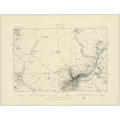1883 Map of Devonshire CV.NE, 1884 Print
