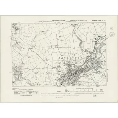 1938 Map of Devonshire CV.NE, 1944 Print