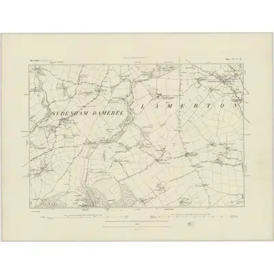 1882 Map of Devonshire CV.NW, 1884 Print