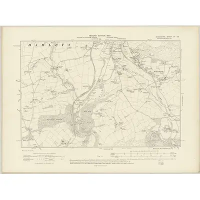 1905 Map of Devonshire CV.SE, 1907 Print