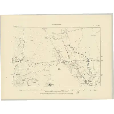 1883 Map of Devonshire CVI.NE, 1884 Print