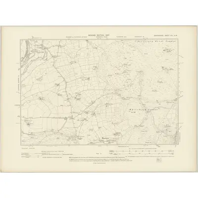 1904 Map of Devonshire CVI.NW, 1907 Print