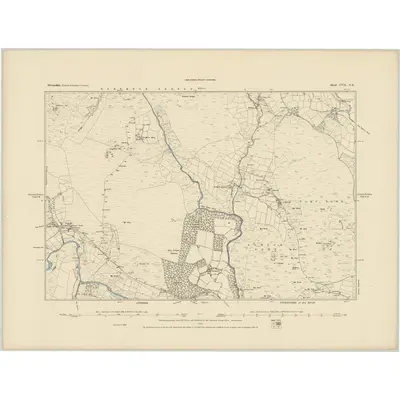 1884 Map of Devonshire CVII.NE, 1885 Print