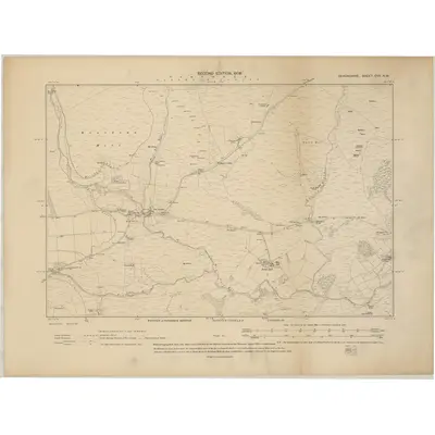 1904 Map of Devonshire CVII.NW, 1906 Print
