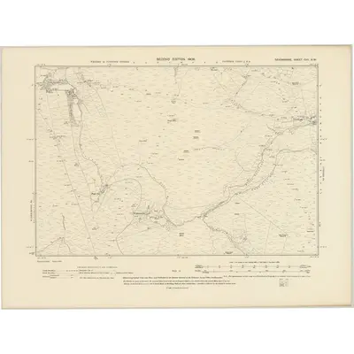 1904 Map of Devonshire CVII.SW, 1906 Print