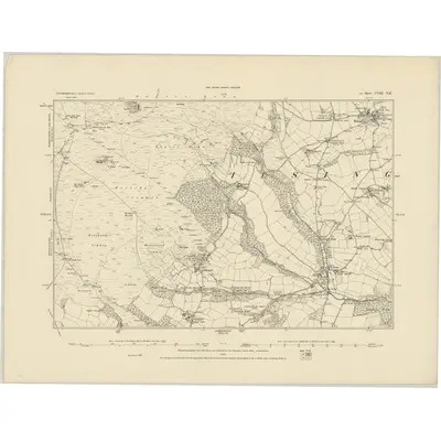 1885 Map of Devonshire CVIII.NE, 1886 Print